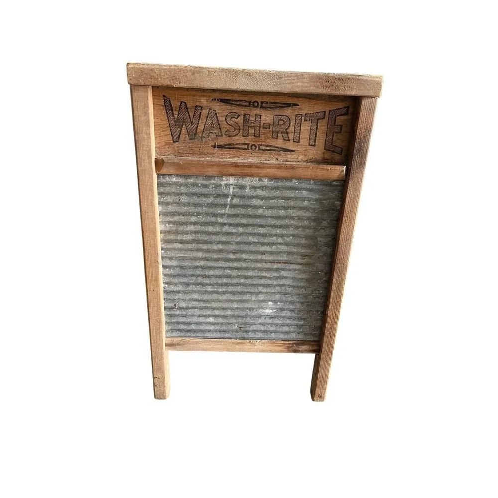 Vintage National Washboard‎ Co. Wood & Zinc No.  28 Memphis Chicago.